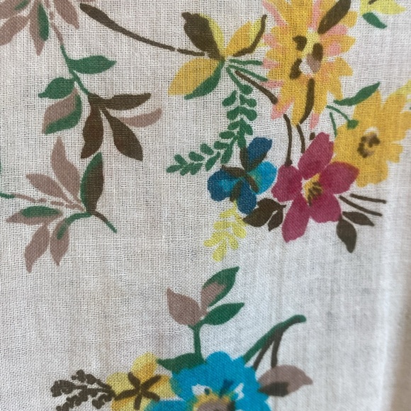 Johnny Was floral print white cotton blouse Small - Picture 4 of 5